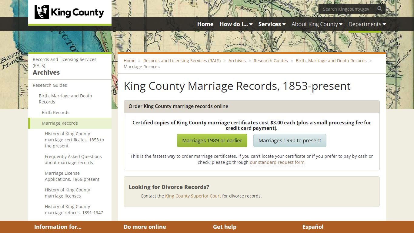 King County Marriage Records, 1853-present - King County