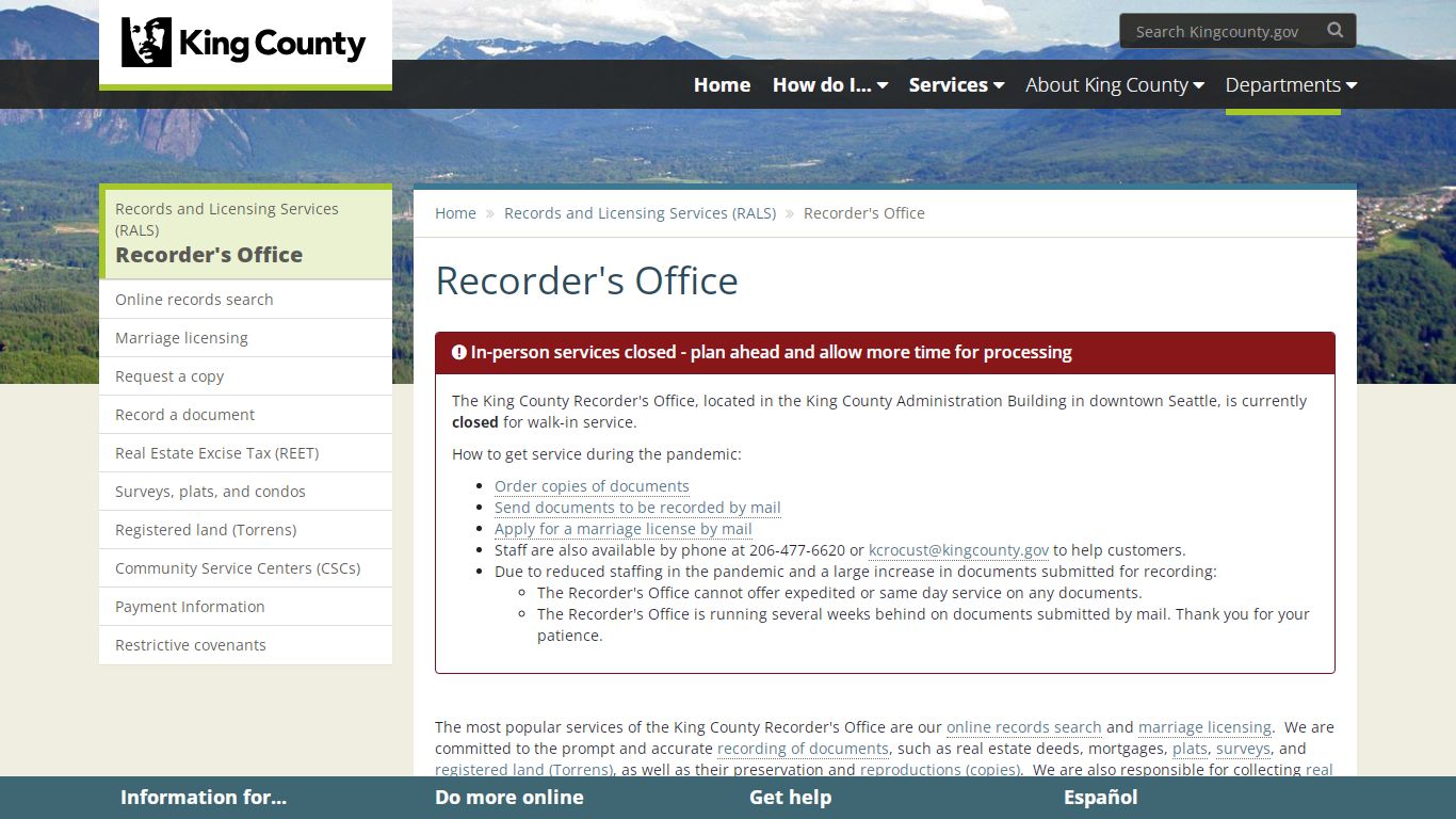 Recorder's Office - King County